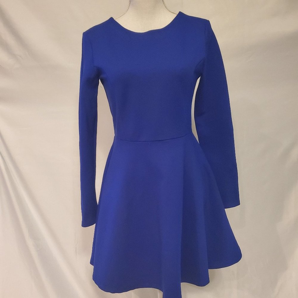 LuLu's Cobalt Blue Long Sleeve Dress Fit & Flare